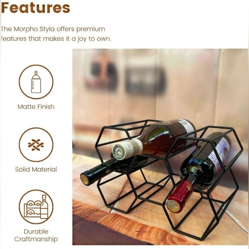 Homeify 5 RACK HONEY COMB FREESTANDING WINE RACK - Picture 2 of 6